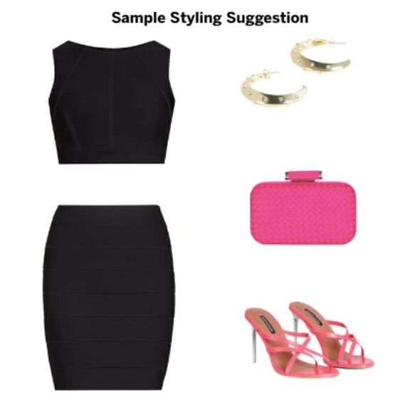 BCBGMAXARIZIA Simone Textured Power Skirt Size XS NWOT - Picture 9 of 11